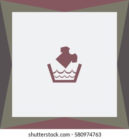 Washing Clothes  Vector Icon.