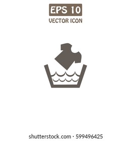 Washing Clothes  Vector Icon.  