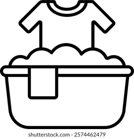 Washing Clothes vector icon. Can be used for printing, mobile and web applications.