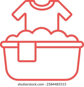 Washing Clothes vector icon. Can be used for printing, mobile and web applications.