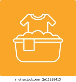 Washing Clothes vector icon. Can be used for printing, mobile and web applications.