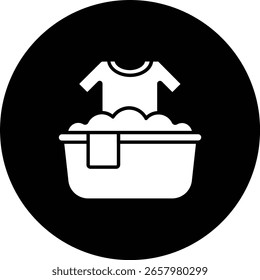 Icono de Vector de ropa de lavado. Se puede utilizar para aplicaciones de impresión, móviles y de Web.