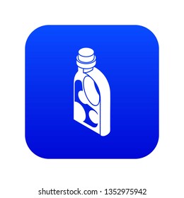 Washing conditioner icon blue vector isolated on white background