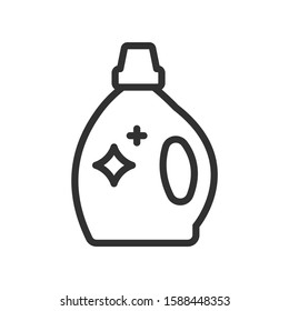 washing conditioner, linear icon. Editable stroke