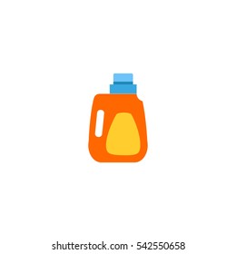 Washing detergent in the plastic orange bottle