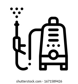 Vector de iconos del dispositivo de lavado. Signo de dispositivo de lavado de esquema. Ilustración de símbolo de contorno aislado