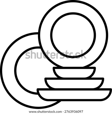 Washing Dishes Art vector Icon Design Illustration