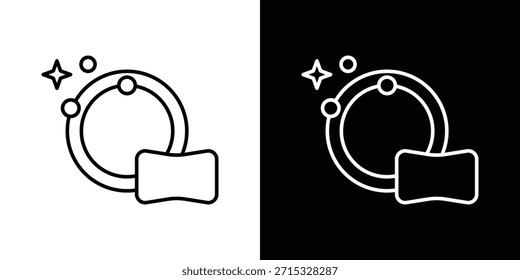 Washing dishes icon editable concept. editable vector stroke symbols