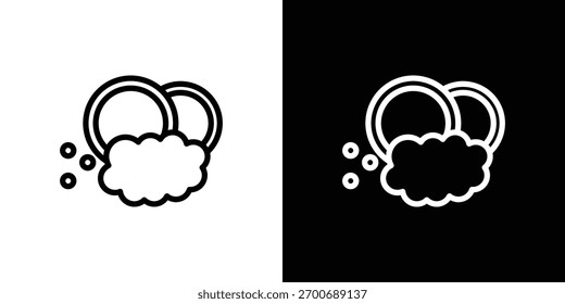Icono de lavar platos Logo. Ilustración vectorial. Ilustración EPS.