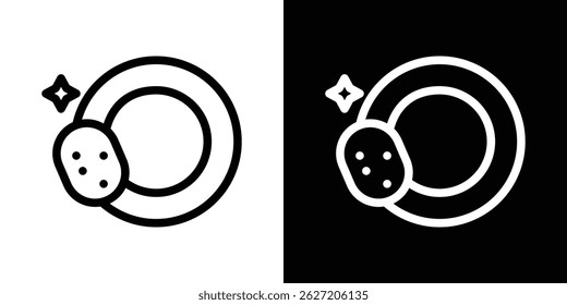 Ícone de lavar louça. Vetor de tipo de logotipo definido