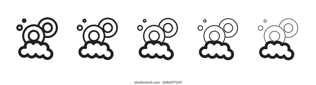 Conjunto de Vector simple icono de lavar platos. Ilustración gráfica