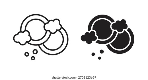 Washing dishes icon vector collection. vector stock symbol illustrations