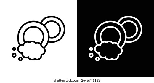 Washing dishes icon vector simple element illustration editable