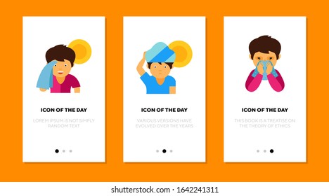 Washing face and head thin flat icon set. Towel, mirror, hair isolated vector sign pack. Hygiene and self-care concept. Vector illustration symbol elements for web design and apps