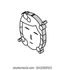 washing face isometric icon vector. washing face sign. isolated symbol illustration