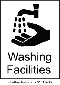 Washing Facilities Public Information Sign