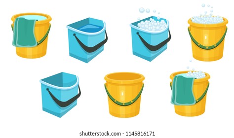 
washing of floors, cleaning, bucket