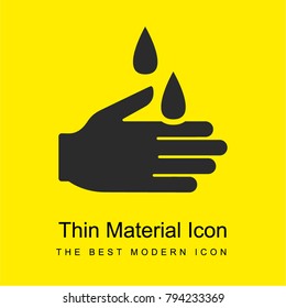 Washing hand bright yellow material minimal icon or logo design