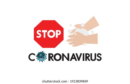 Main lavante pour la prévention du coronavirus, prévention COVID-19, illustration Vectorielle.