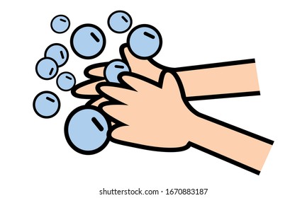 Washing hand for health protection from Covid-19.