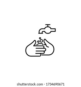 washing hand icon flat vector logo design trendy illustration signage symbol graphic simple