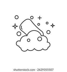 Washing hand icon outline style. Hygiene icon for company