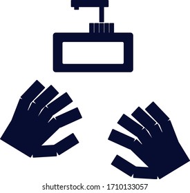 Washing hand icon. Trendy flat vector Washing hand icon on transparent background.