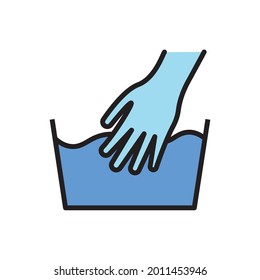 Washing Hand Icon Vector Illustration