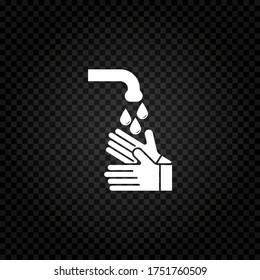 Washing hand icon.Hygiene vector illustration.Protection from germs such as coronavirus (Covid-19)