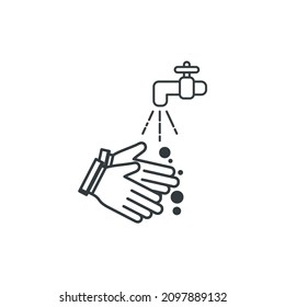Washing hand illustration designs vector templates isolated on white background