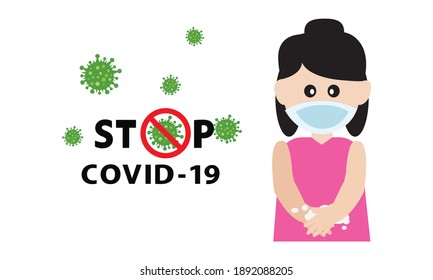 Washing hand and protective face mask against corona virus,Covid-19.