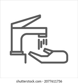 Washing Hand Public Toilet Icon Signage