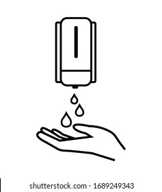 Washing hand with soap icon, cleaning icon