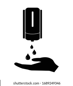 Washing hand with soap icon, cleaning icon