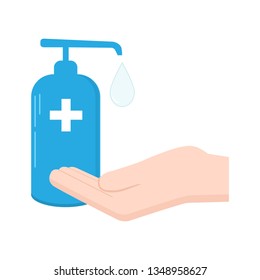 Washing hand and soap icon, hygiene icon illustration
