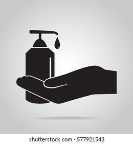 Washing Hand With Soap Icon, Hand With Lotion Cream, Cleaning Icon