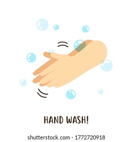 washing hand with soap vector design, can be use to make poster