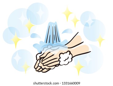 Washing hands cleanly