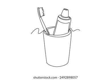 Washing hands concept. Single line draw design vector graphic illustration.