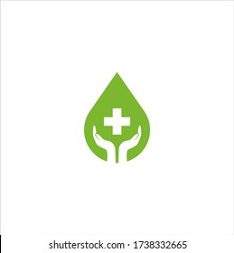 Washing hands concept water drop vector illustration icon graphic design template