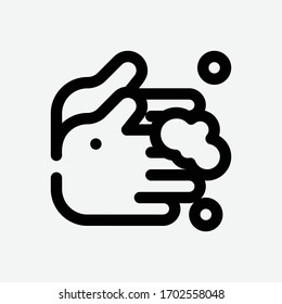  washing hands coronavirus, washing hands icon, elements of corona and healthy icon set, premium line icon for web design and app development
