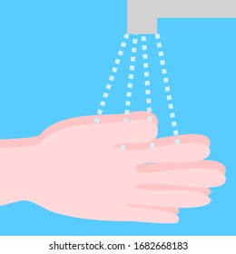 
Washing hands helps prevent germs and viruses.