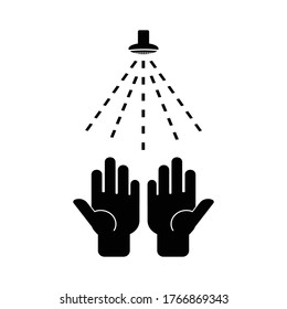 Diseño de vectores planos de iconos de las manos de lavado