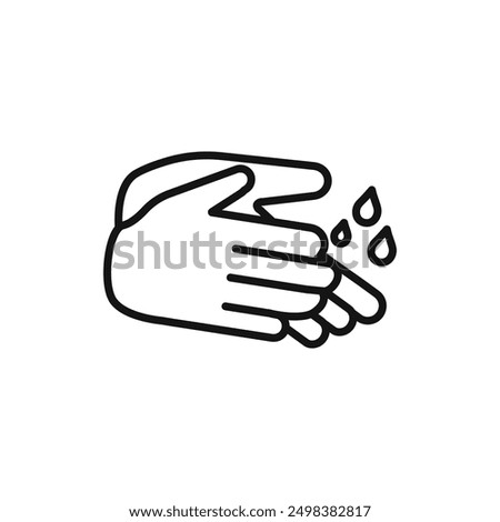 washing hands icon isolated on white background