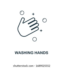 Washing Hands icon. Line style element from hygiene collection. Thin Washing Hands icon for web design and infographics.