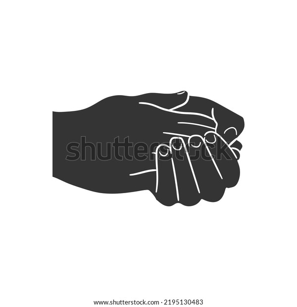 Washing Hands Icon Silhouette Illustration Cleaningvector Stock Vector ...