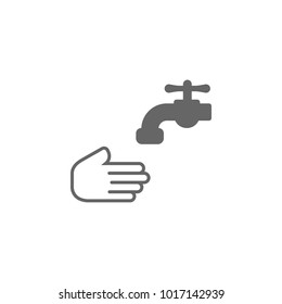 Washing hands icon Simple element illustration. Symbol design from Medical collection. Can be used in web and mobile. on white background