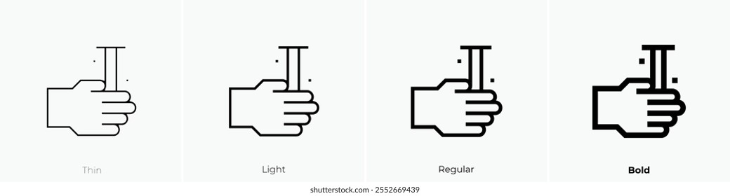 washing hands icon. Thin, Light Regular And Bold style design isolated on white background