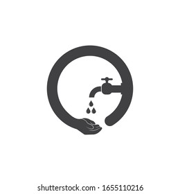 washing hands icon vector design template