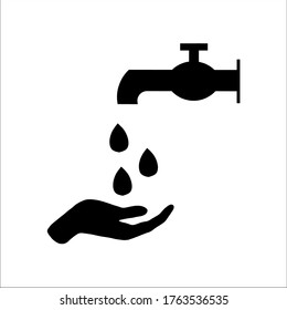 washing hands icon vector illustration logo template